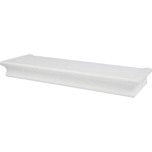 High & Mighty 2 in. H X 18 in. W X 6 in. D White Wood Floating Shelf (Pack of 2)