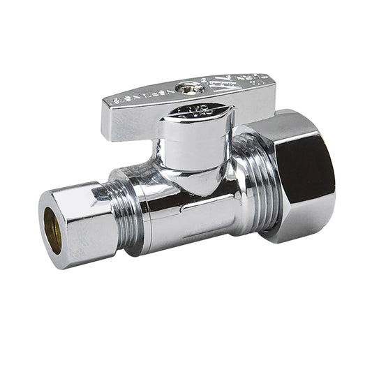 BK Products ProLine 5/8 in. Compression X 3/8 in. Compression Brass Angle Stop Valve