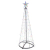 Celebrations Platinum Brilliant LED RGBW Straight Frame Tree 4 ft. Yard Decor