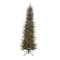 Holiday Bright Lights 1-2 Tree 7-1/2 ft. Pencil LED 900 ct Emerald Pine Sparkle Color Changing Chris