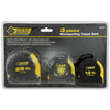 Steel Grip 25 ft. L X 1 in. W Tape Measure Set 3 pk