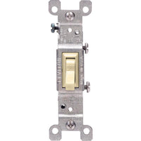 Leviton 15 amps Toggle Switch Ivory 1 pk (Pack of 10)