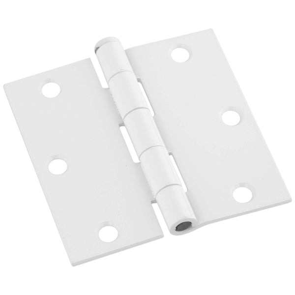 V512 3.5 3-1/2" Plain Bearing SQR Mortise Door Hinge, 3/pk - White
