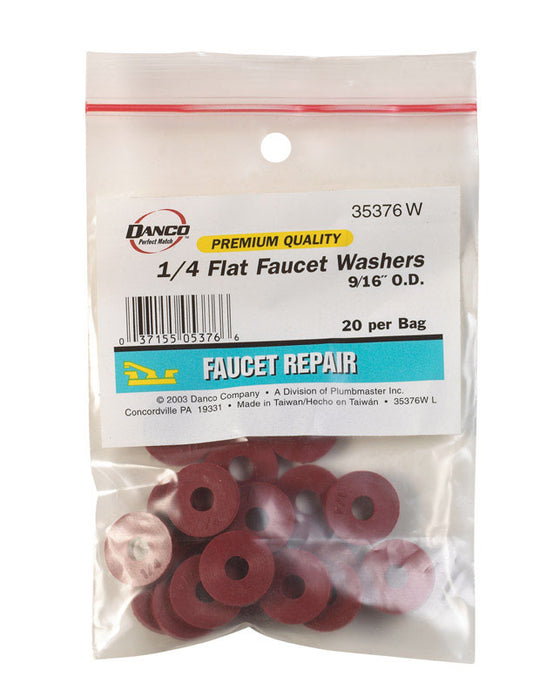 Danco Rubber Washer 1/4 Dia. in. for General Repair Work On Quick-Opening Style Faucets