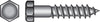 Hillman 3/8 in. X 3 in. L Hex Hot Dipped Galvanized Steel Lag Screw 50 pk