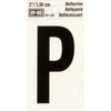 Hy-Ko 2 in. Reflective Black Vinyl Letter P Self-Adhesive 1 pc. (Pack of 10)