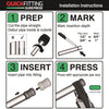 Quickfitting 1/2 in. FTG in. X 1/2 in. D Press in. Copper 90 Degree Street Elbow