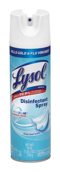 Lysol Fresh Zone Crisp Linen Scent Disinfectant Spray 19 oz 1 pk