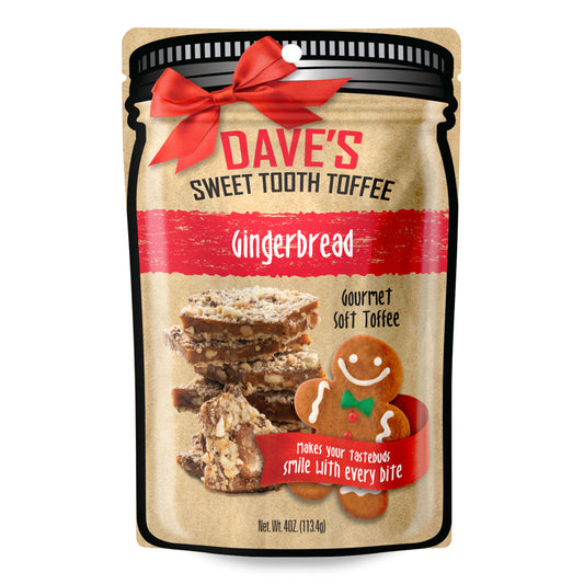 Dave's Sweet Tooth Gingerbread Toffee 4 oz (Pack of 12)
