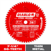 Diablo 7-1/4 in. D X 5/8 in. TiCo Hi-Density Carbide Circular Saw Blade 56 teeth 1 pk