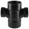 Charlotte Pipe 3 in. Hub X 3 in. D Hub ABS Sanitary Tee