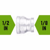 BK Products 1/2 in. FPT x 1/8 in. Dia. FPT Galvanized Malleable Iron Reducing Coupling (Pack of 5)