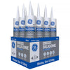 GE Window & Door White Silicone 1 Window and Door Caulk Sealant 10.1 oz (Pack of 12) - Open Box