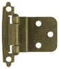 Cabinet Inset Hinge, Self-Closing, Antique Brass, 3/8-In., 2-Pk.