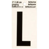 Hy-Ko 2 in. Reflective Black Vinyl Letter L Self-Adhesive 1 pc. (Pack of 10)