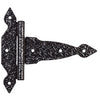 National Hardware 1/8 in. W X 6 in. L Black Steel Spear T Hinge 1 pk