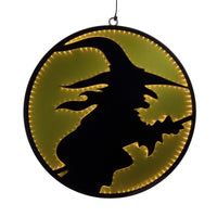Celebrations Orange 32 in. LED Infinity Witch Hanging Decor