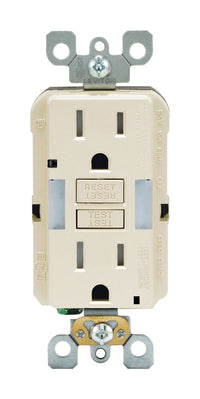 Leviton 15 amps 125 V Duplex Light Almond GFCI Outlet 5-15R 1 pk - Open Box