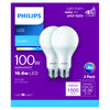 Philips A19 E26 (Medium) LED Bulb Daylight 100 Watt Equivalence 2 pk