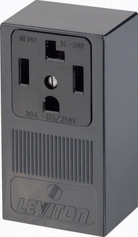 Leviton 30 amps 125/250 V Single Black Outlet 14-30R 1 pk - Deal of The Week