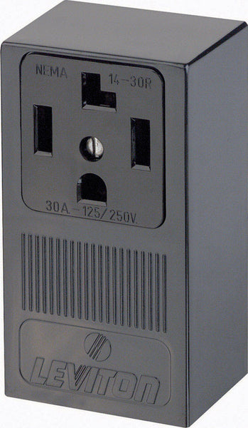Leviton 30 amps 125/250 V Single Black Outlet 14-30R 1 pk - Deal of The Week