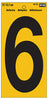 Hy-Ko Reflective Black Vinyl Self-Adhesive Number 6 1 pc. 5 in.