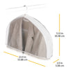 Whitmor 12 in. H X 2 in. W X 22 in. L Plastic Clear/White Shoulder Cover 4 pk