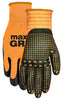 Midwest Quality Gloves One Size Fits All Black/Orange Grip Gloves (Pack of 6)