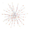 Celebrations LED Red/White Starlight Burst Deluxe 24 in. Hanging Decor