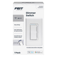 Feit Smart Home White 150 W Toggle Smart-Enabled Dimmer Switch 1 pk