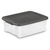 Sterilite 25 qt Clear Shelf Tote 7.75 in. H X 15.5 in. W X 19.875 in. D Stackable