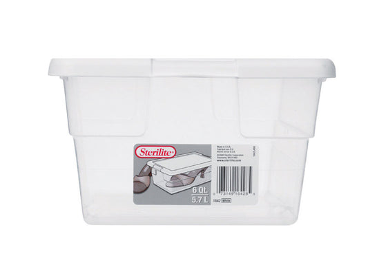 Sterilite 4.875 in. H x 8.25 in. W x 13.625 in. D Stackable Storage Box (Pack of 12)