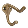 Schlage 1-3/4 in. L Antique Brass Brass Medium Coat and Hat Hook 1 pk