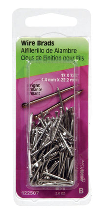 Hillman 17 Ga. x 7/8 in. L Bright Steel Brad Nails 1 pk 2 oz. (Pack of 6)
