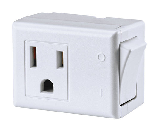Leviton Grounded 1 outlets Switch Tap Adapter 1 pk