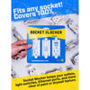 Socket Blocker 1.88 in. W X 4 in. L Clear High Strength Mask and Peel 30 pk