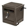 Suncast Smart Trak Brown Resin Free Standing Wicker Hideaway Hose Reel 225 ft. Capacity - Open Box