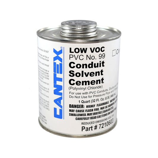 Cantex Clear Conduit Solvent Cement For PVC 1 qt.