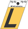 Hy-Ko 1-1/2 in. Black Aluminum Letter L Self-Adhesive 1 pc. (Pack of 10)