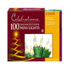 Celebrations Mini Incandescent Light Set Clear 20.625 ft. 100 lights Green (Pack of 24)