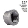 Bk Products 1 In. Fpt  Black Malleable Iron Cap