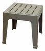 Adams Big Easy Square Gray Polypropylene Stackable Side Table - Deal of The Week