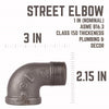BK Products 1 in. FPT x 1 in. Dia. MPT Black Malleable Iron Street Elbow (Pack of 5)