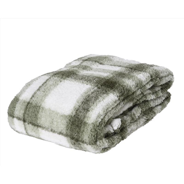 Decoris Checkered Blanket 1 pk (Pack of 8)