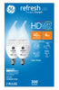 GE Lighting Refresh CAC E12 (Candelabra) LED Bulb Daylight 40 Watt Equivalence 2 pk