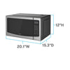Avanti 1.1 cu ft Black/Silver Microwave 1000 W