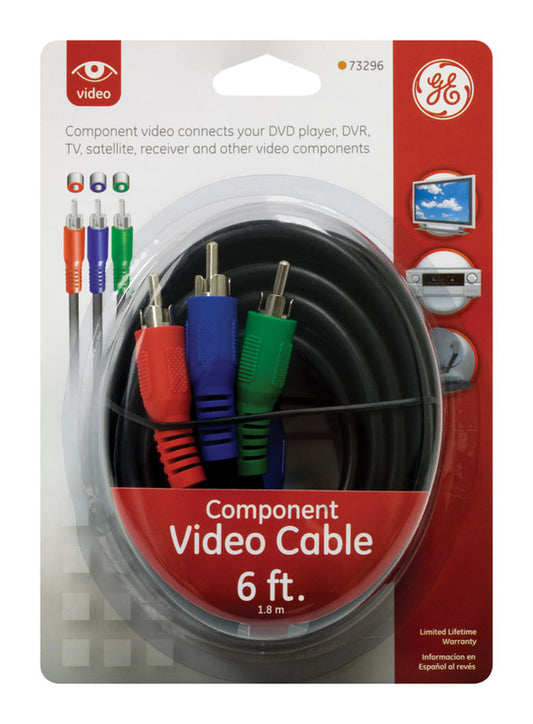GE 6 ft. L Video Cable RCA