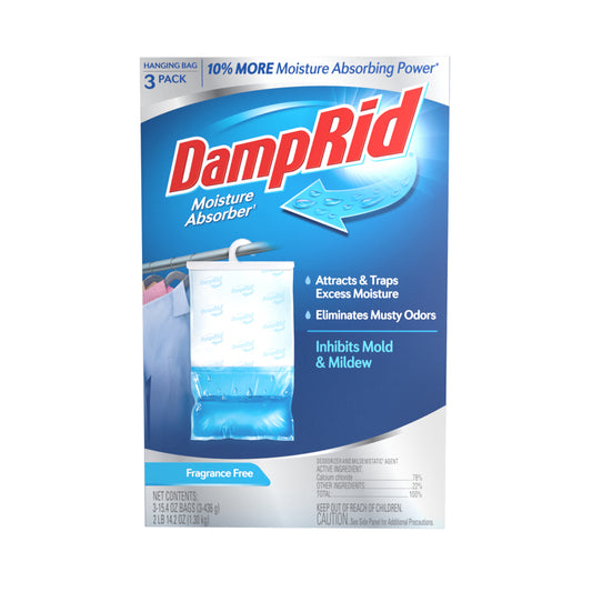 DampRid Hanging Moisture Absorber No Scent 15.4 oz 3 pk (Pack of 4)
