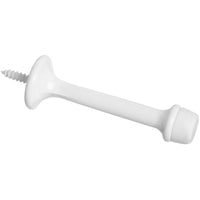 National Hardware 1 in. H X 3 in. W Zinc w/Rubber Tip White Rigid Door Stop Mounts to floor (Pack of 15).