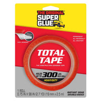 Super Glue 0.75 in. W x 98 in. L Mounting Tape Red